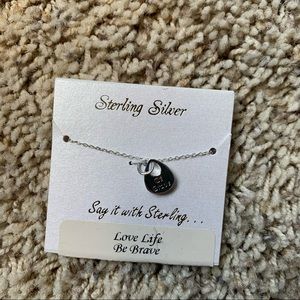 NEW Sterling Silver Be Brave Necklace